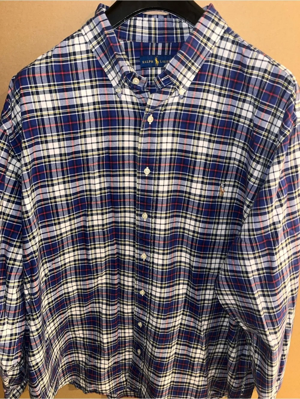 Polo Ralph Lauren Men’s Plaid XXXL 3XBig Classic Fit B/F Shirt Mint